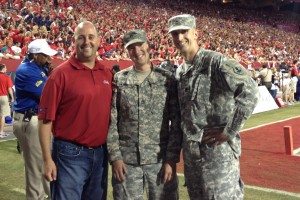 Brett Rustand’s company, Crest Insurance, invites service members and their families to University of Arizona football games to thank them for their service.